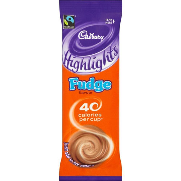 30 x Cadbury Highlights Fudge Flavour Box Of 30 Sachets  x 11g