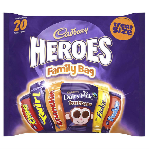 Cadbury Family Heroes Treat Size Chocolate Packs, 278 g
