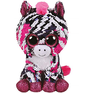 Ty Flippables TY36672 Zooey Sequins Soft Toy 15 cm Zebra Multicoloured