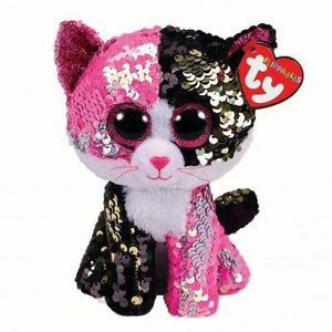 Malibu The Flippable Sequin Cat Toy, Ty Flippables Collection 6" (15cm)