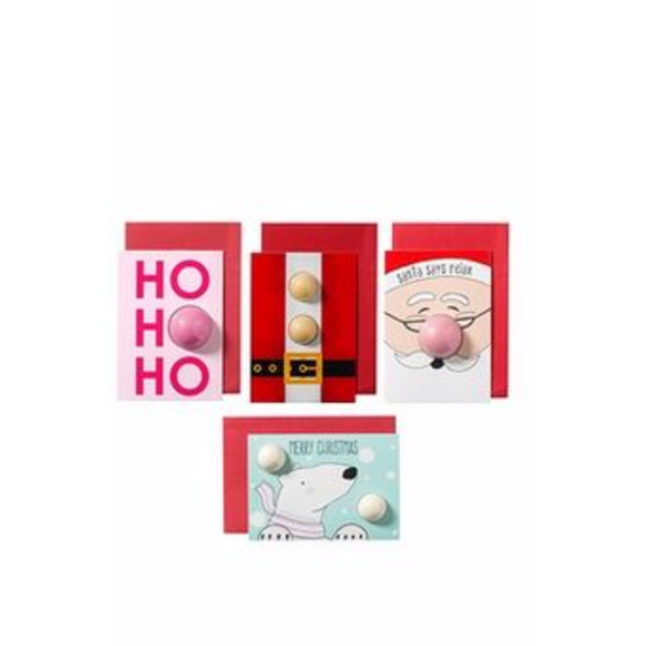 bath bomb christmas cards pack of 4 by bombcosmetics