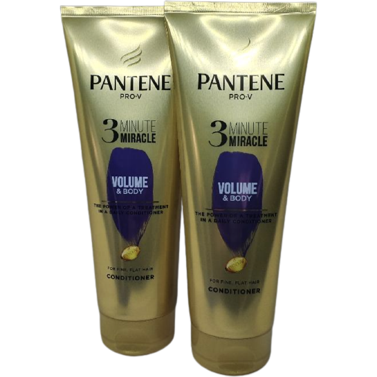 pantene conditioner 3 minute miracle volume & body 200ml x 2 