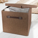 JYSK Storage Box Brown Foldable Rattan Style H 30cm x W 32cm x L 32cm x 1 