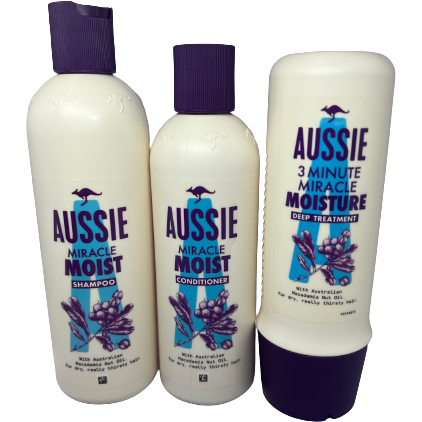 Aussie Miracle Moist Set, Shampoo, Conditioner, Deep Treatment