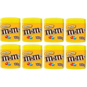 Case Of 8 M&M's Peanut Box 100g Tub Best Before 20.09.2020