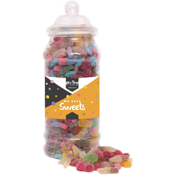 Fizzy Mix Sweets Tangy Gift Medium or Large Jar Mr Beez
