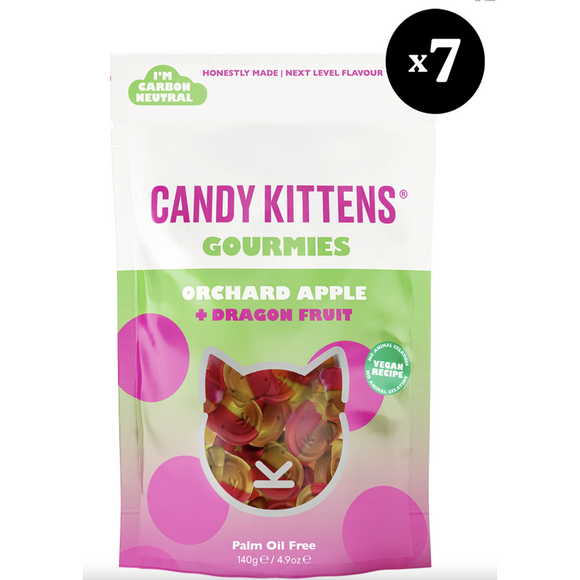 Candy Kittens Orchard Apple & Dragonfruit Full Case Of 7 x 140g SEE DATES