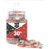 Happy 30th Birthday Sweet Gift Jar Fizzy Sweets Tangy Mix Medium or Large Mr Beez