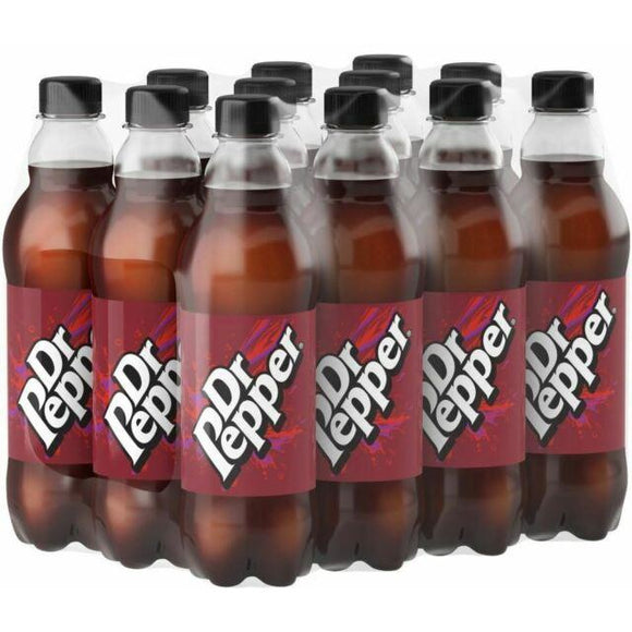 24 x Dr Pepper 450ml Bottles (2 Cases Of 12)
