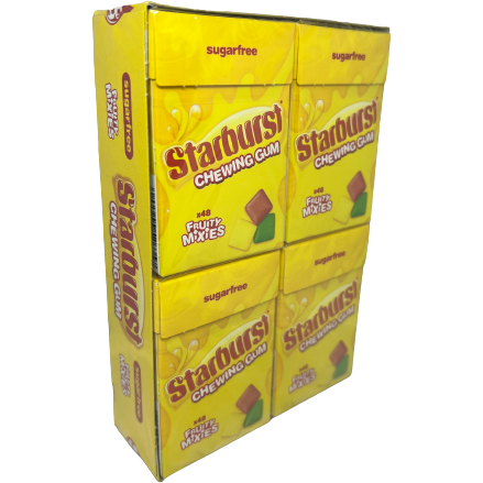 starburst chewing gum fruity mixes x 48 Tray Of 8 SEE DATES