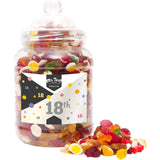 Happy 18th Birthday Sweet Gift Jar Jelly Mix Sweets Medium or Large Mr Beez