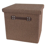 JYSK Storage Box Brown Foldable Rattan Style H 30cm x W 32cm x L 32cm x 1 